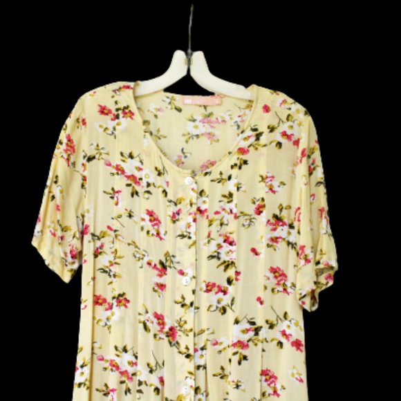 Cera Yellow Floral Print Maxi Dress - Picture 2 of 5